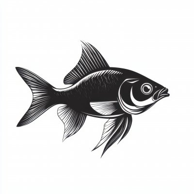 Fish Icon Black Silhouette. A Flat Fish Logo Symb 64f1b8f1 Ef94 4ab3 B2f7 465c46569fc0 0 Gigapixel Standard 6x