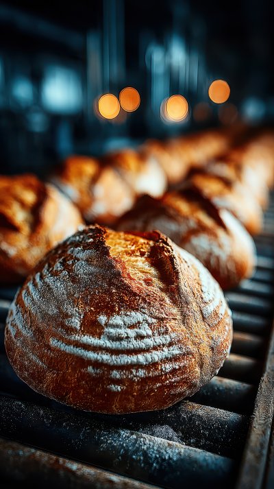 Freshly Baked Bread Loaves Moving On A Conveyor Belt I 7ff5f6bc 6b86 4641 8756 Dd31c5f6ae4c 3 Gigapixel Standard 6x