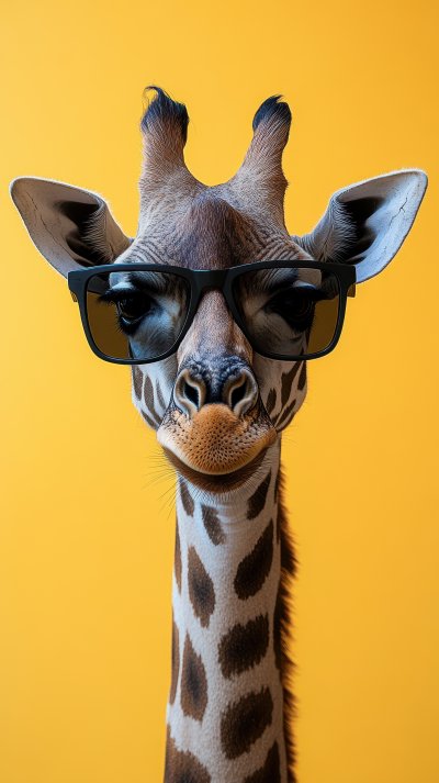 Funny Giraffe In Sunglasses On A Yellow Background D27db1c4 7222 4196 9440 44fae33fbe6f 3 Gigapixel Standard 6x