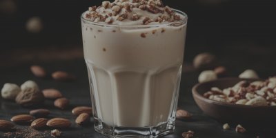 Glass Of Sweet Milk Cocktail With Nuts Isolated A C5533849 B4be 4334 832b Ea36e7eb74ae 1 Gigapixel Standard 6x Lc
