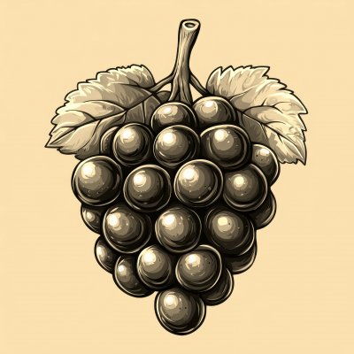 Grapes Isolated Logo Icon. Food Logo Icon. I Dc65bd42 7e82 40b7 9338 A0d3d31b8b00 1 Gigapixel Standard 6x Sepia