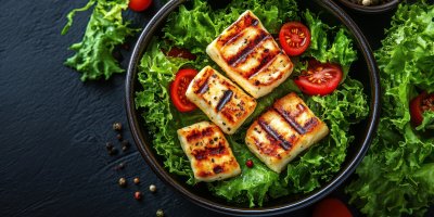 Grilled Halloumi Fried Cheese With Lettuce Salad. 8ac2068a 6f2f 464c B832 A698b02552f0 0 Gigapixel Standard 6x