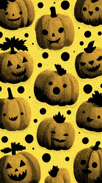 Halloween Pumpkins Pattern. Retro Pumpkin Jack O F43bd461 6c37 4ac0 9c16 5039fc48ad83 1 Gigapixel Standard 6x Gold