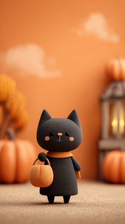 Halloween Festival. Background Of Cat And Happy 218c2403 04fd 4104 9c35 727651454dd1 0 Gigapixel Standard 6x