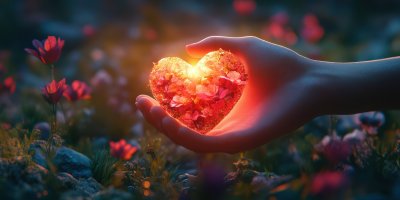 Hand Holding Heart Against Beautiful Setting. Hea 6d856407 Bfa4 4c2a A83e Ade0124715ee 3 Gigapixel Standard 6x