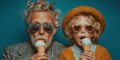 Happy Father And Son Enjoying Ice Cream Cones Tog 2e27eac7 5f95 4566 9589 A1c5b8256953 0 Gigapixel Standard 6x