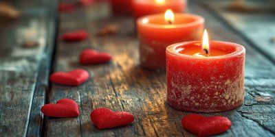 Heart Candles On Wooden Table. Candles With Heart Cd964e3c 5019 4840 B428 B3c9a14ee741 3 Gigapixel Standard 6x