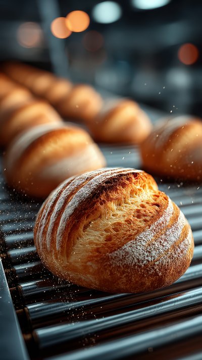 High Tech Bakery Factory Producing Fresh Loaves On An 767353fd 6144 4692 A99f Dac8870515fd 2 Gigapixel Standard 6x