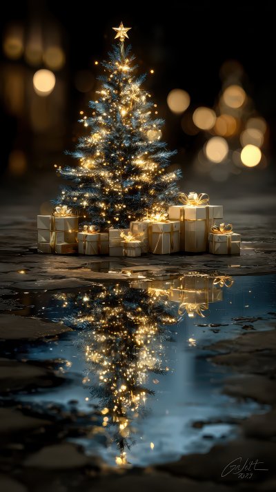 Holidays Background With Illuminated Christmas Tr 91f36b0f F4f2 4066 9567 5a7ac942e31d 2 Gigapixel Standard 6x