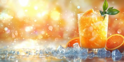 Iced Orange Juice Glass On Bokeh Background. Smoo Ea18f51c Df16 4641 8af4 03876701fc36 1 Gigapixel Standard 6x