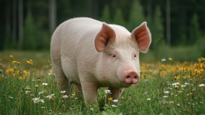 Large Female Pig Grazing In A Green Summer Field I 7d3ad951 F336 41ac A5f4 E6b785b4e866 2 Gigapixel Standard 6x