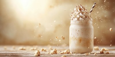 Mason Jar Overflowing With Milkshake. Milkshake. 3dba2023 4c5d 48c6 9e9d 76179625e7a9 3 Gigapixel Standard 6x