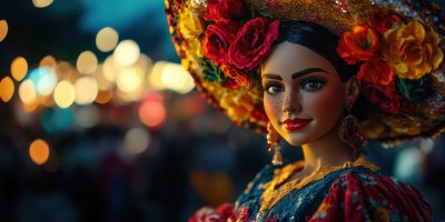 Mexican Rag Doll In A Traditional Dress At Night. 17cbc9fb Ed96 4e1c 8497 A255f3f55320 3 Gigapixel Standard 6x