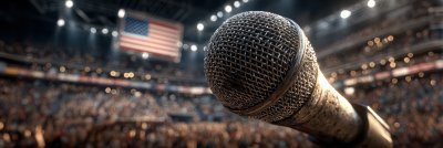 Microphone Vintage Concept. Microphone In A Large 72d8f731 0799 4eee B7a1 0464e4849f65 2 Gigapixel Standard 6x