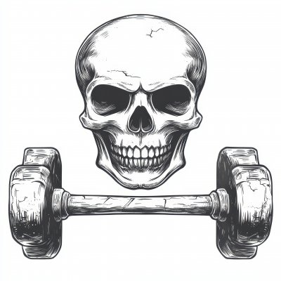 Monochrome Fitness Logo Template With Skull 04d5cfa3 06ff 41d9 Bd79 D31a6241226e 3 Gigapixel Standard 6x
