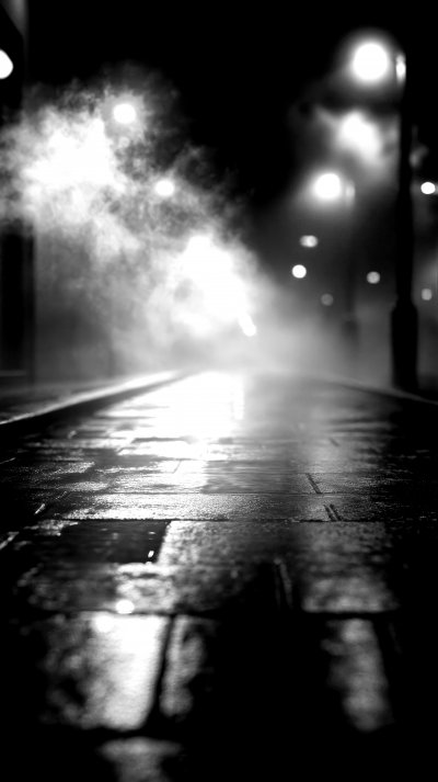 Moody Night Scene With Wet Asphalt Reflecting Vib 18fd23ff 8d14 489c Ac8c 195866580864 1 Gigapixel Standard 6x Bw