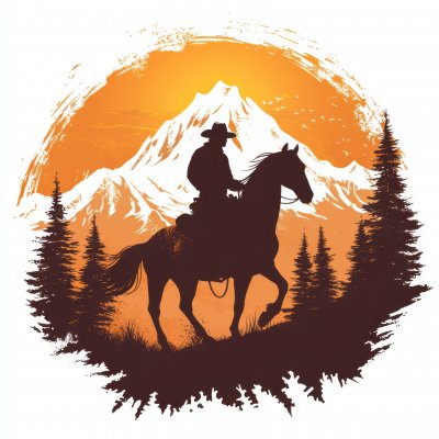 Mountain Horse Rider Logo. Animal Logo Icon. 5012682c 9ba2 4e78 9951 1d6ee220ffa1 1 Gigapixel Standard 6x