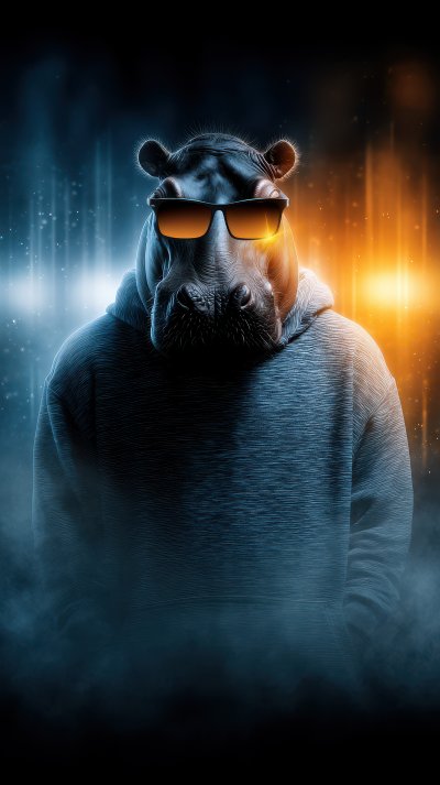 Neon Party Animal Portrait Cool Hippo With Headph Da2c613e 8534 4583 A155 07bf7ac264d0 2 Gigapixel Standard 6x