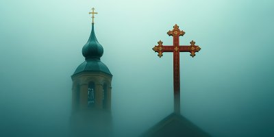 Orthodox Metal Cross And Gray Sky. Easter Church. 9b7d5286 Ccf1 4afb Be51 054b2a0828e7 0 Gigapixel Standard 6x