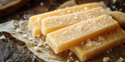 Parmesan Cheese On Parchment Paper. Cheese Slices 71648a63 Fa39 459c 95cd 1419f3b9b0cb 0 Gigapixel Standard 6x