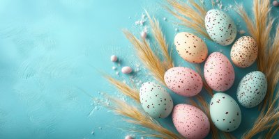 Pastel Easter Eggs And Pampas Grass On Turquoise E7652476 537f 4c12 B1d7 Ea5e99342e99 2 Gigapixel Standard 6x