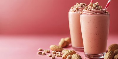 Peanuts Smoothie In A Plastic Cups On Bright Back C0a2817e 8f40 4ce5 8a20 0c97518c495d 3 Gigapixel Standard 6x