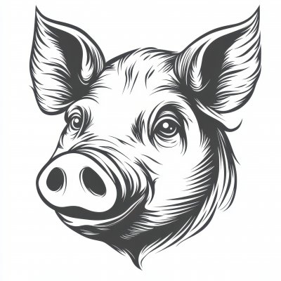 Pig Head Silhouette Vector Illustration Logo Type 12c43b99 1e8d 48f7 9849 631323d5798d 3 Gigapixel Standard 6x