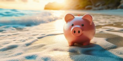 Pink Piggy Bank On The Ocean Or Sea Sand Bea B85133ab C590 4f13 9977 0e3e8969ede1 3 Gigapixel Standard 6x