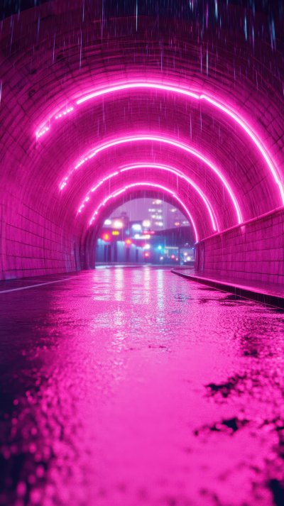 Pink Neon Tunnel Wet Road City Night 3d Render Back 47fc0ca6 2a19 429a Bfc7 Cd330290045a 0 Gigapixel Standard 6x