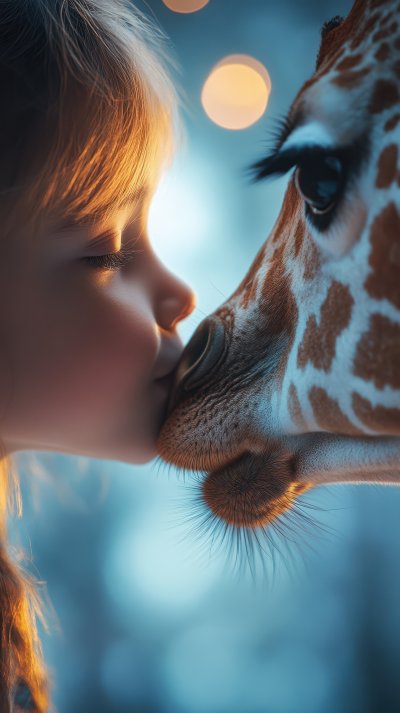 Portrait Of Giraff With Blur Light. Giraffe. Ultra A0764491 64eb 442f 9665 6470667220c6 3 Gigapixel Standard 6x