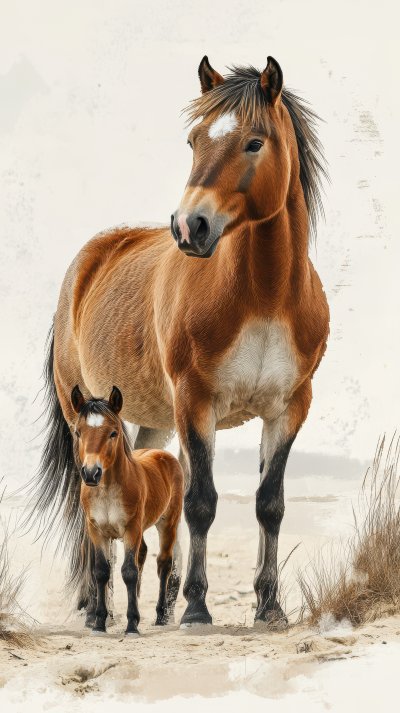 Przewalskis Horses Mongolian Wild Horses. A Rare 72fafeee 6f11 41cd 9f67 96c9e074e7b7 2 Gigapixel Standard 6x
