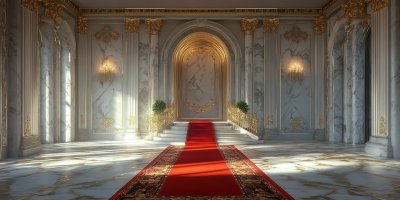 Red Carpet And Golden Barrier. Digital Art. Red Car 7a918a42 7df3 4701 9294 C1591c48d3c7 1 Gigapixel Standard 6x