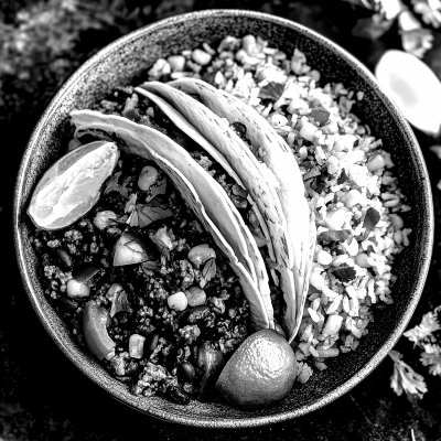 Rice And Beans Taco Shells On Side V 6.1 3ffb52c7 Ac37 4070 A183 E65c6860592a 1 Gigapixel Standard 6x Bw