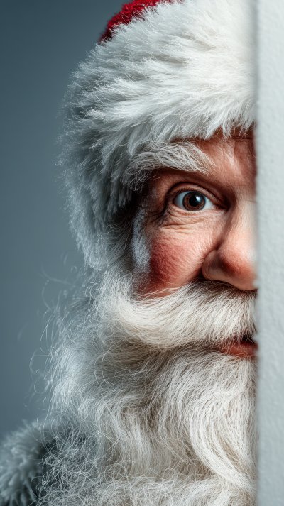 Santa Claus Looking Round Blank White Wall. Santa 73d1b192 2828 4bb4 A113 F5bbb0f26b86 1 Gigapixel Standard 6x
