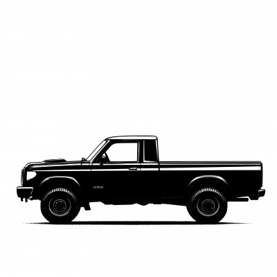 Silhouette Of A Pick Up Car From A Side View 533e1ba8 4761 4f15 Bcb3 4d244a675214 1 Gigapixel Standard 6x Silver