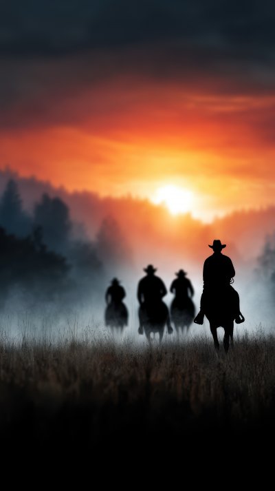 Silhouette Vintage Of A Group Of Cowboys Riding H B6779190 Db71 4c70 946f 80581859b60e 3 (2) Gigapixel Standard 6x