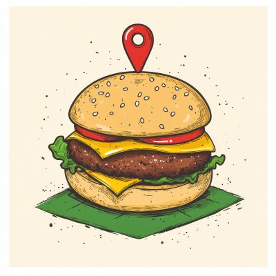 Simple Burger Icon With Location Pin For Foo F9e91f7e 3ced 4b99 B919 039e2d1ef754 0 Gigapixel Standard 6x