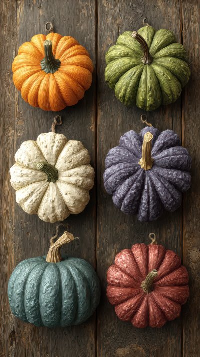 Six Assorted Pumpkins Of Varying Colors And Size 668a4a40 E9dd 4be3 9155 8370cf560477 0 Gigapixel Standard 6x