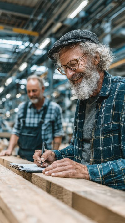 Smiling Businessman Scanning Bar Code On Wooden P 12ed3fb6 4d8f 4d5d B091 B3aa6189dccc 3 Gigapixel Standard 6x
