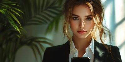 Successful Business Woman Using A Smart 2e5da218 1e08 4490 90dc C523456c302d 3 Gigapixel Standard 6x