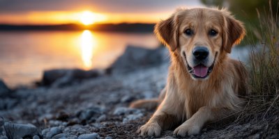 The Golden Retriever Lazing On The Beach At Sunet Cd542c09 44a2 487e 98db A2d0e4c1e999 1 Gigapixel Standard 6x