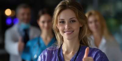 Thumbs Up Success And Doctors For Teamwork Health Acb5333c 1afb 49bb 8557 1561e54da7fd 2 Gigapixel Standard 6x