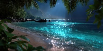 Tropical Beach With Palm Trees Framing A View Of 704257c4 48b8 4708 9e7d 9eabe114a691 2 Gigapixel Standard 6x