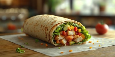 Vegetarian Veggie Wrap With Healthy Ingredients O 352d08e1 3007 4195 8a7b 85bcea7fd49a 2 Gigapixel Standard 6x