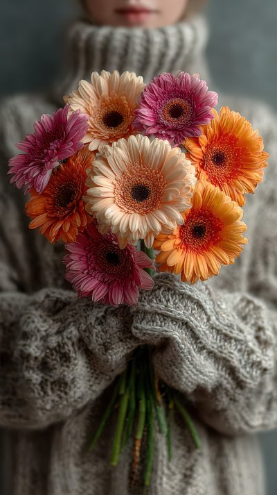 Very Nice Young Woman Holding A Fresh Blossoming 7226f4d1 3c2b 49d3 80bc A4b9b2b3abc3 1 Gigapixel Standard 6x