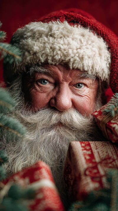 Waist Up Portrait Of Classic Santa Hiding Christm 9c55d61e 5083 4d40 8ffb 825276aae73e 2 Gigapixel Standard 6x