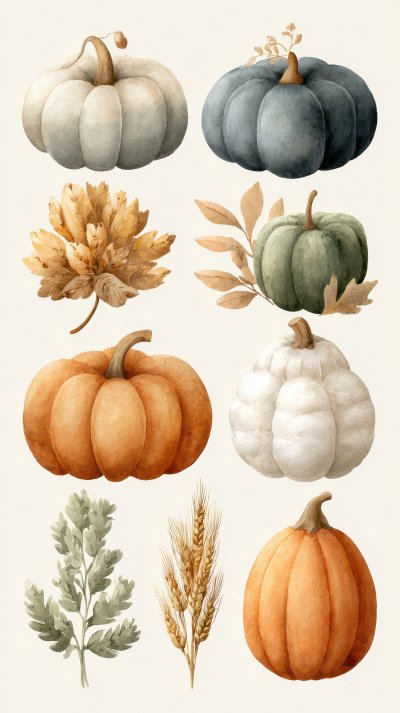 Watercolor Pumpkins Autumn Harvest Illustration B205b90a 947f 44bc 824d 8414204b27c6 2 Gigapixel Standard 6x