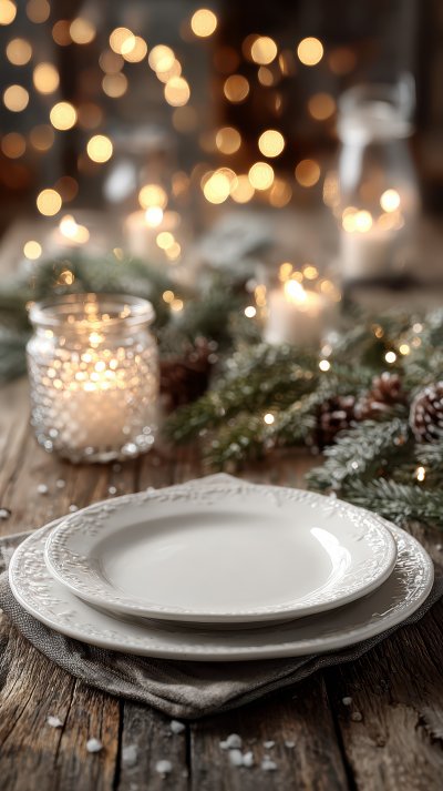 White Empty Plate Is Lying On A Wooden Table With 4cdc7083 Db7d 4b95 91fa 4f572d37cb90 1 Gigapixel Standard 6x