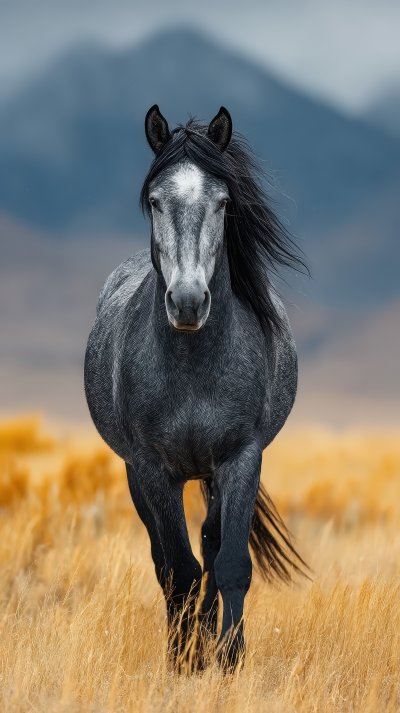 Wild Horse Blue Roan Colored Band Stallion In The 95ebbefb D2bd 48a1 8b40 0b7a6d41fa45 0 Gigapixel Standard 6x
