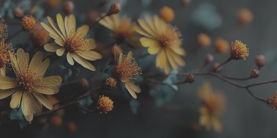 Wild Yellow Flowers On A Dark Background. Wildflo 7e8b63dc 75e4 44ee 927a Be613fdda1ac 0 Gigapixel Standard 6x Lc